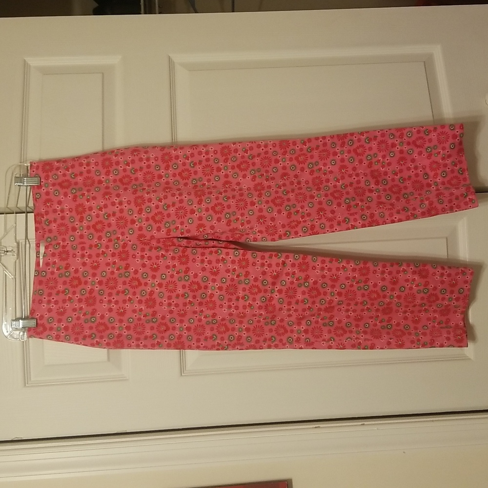 Madison Studio Pink Floral Pants. Size 4